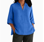 Women's Linen-Cotton Short-Sleeve T-Shirts