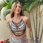 Sexy Resort-Style Pearl Bra Chain