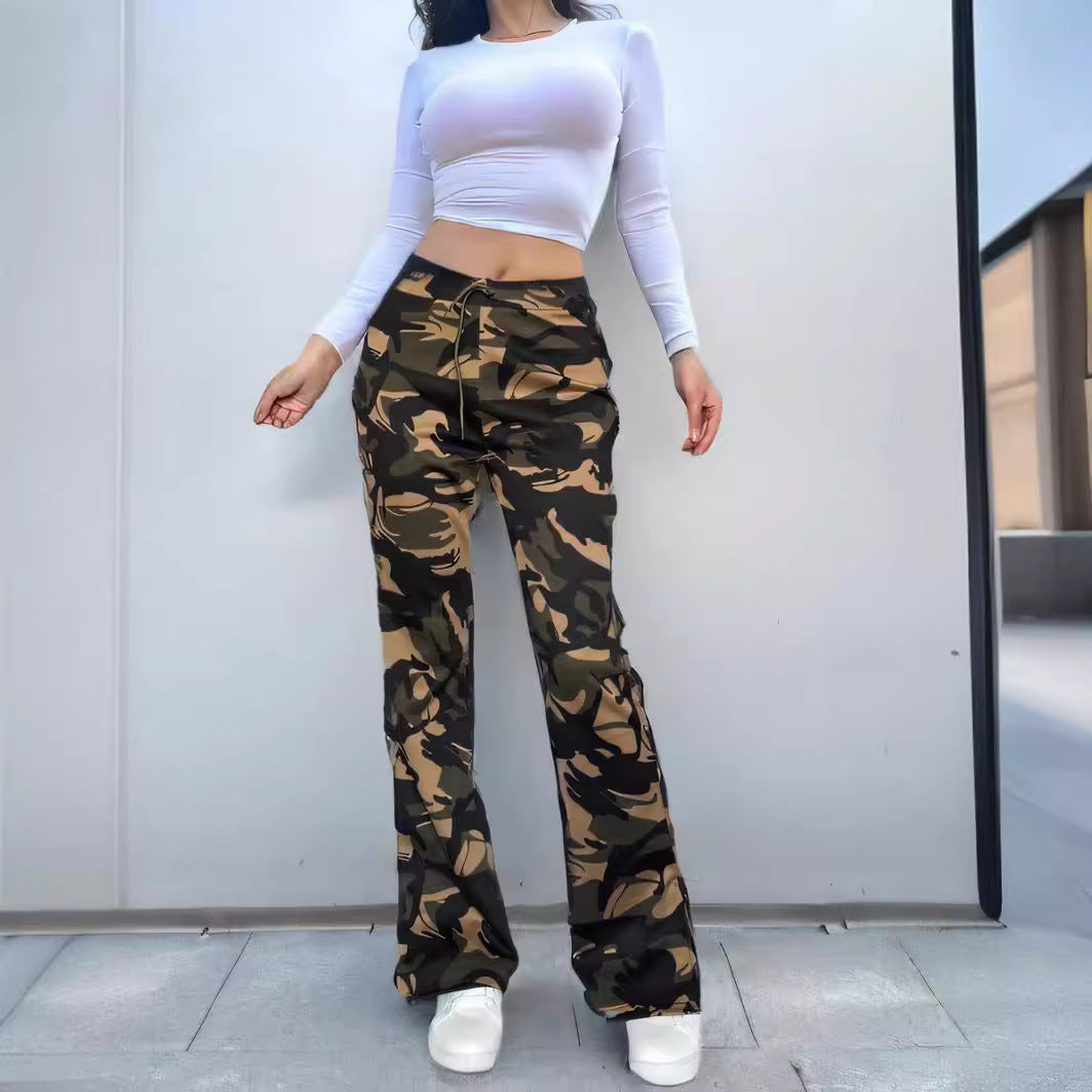 Women's Street Trend Split Hem Casual Pants