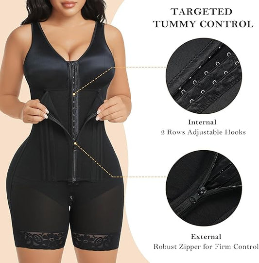 Overbust Fajas Colombianas Shapewear For Women Tummy Control Body Shaper Girdles Post Surgery Compression Garment