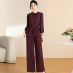 Spring Summer Top And Cropped Pants Age-reducing Two-piece Set