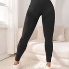 Women's Solid High Waist Striped Yoga Pants