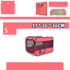 Soft Folding Pet Carrier Cage | Travel Bag with Locking Safety Zippers