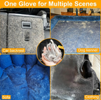 Pet Hair Remover Electrostatic Gloves – Double-Sided Efficient, Soft Silicone & Washable Reusable